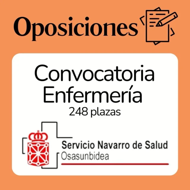 Convocatoria 248 plazas Enfermería. Solicitud hasta el 2 de enero de 2025